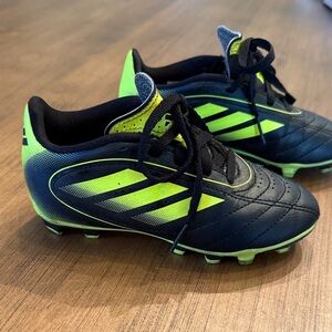 Adidas Black and Neon Yellow Soccer Cleats